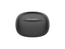 Fekete Techancy KP2712 vezeték nélküli TWS fülhallgató töltőtokkal