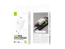 Fehér Techancy 20 W-os gyorstöltő USB-C és USB-A porttal