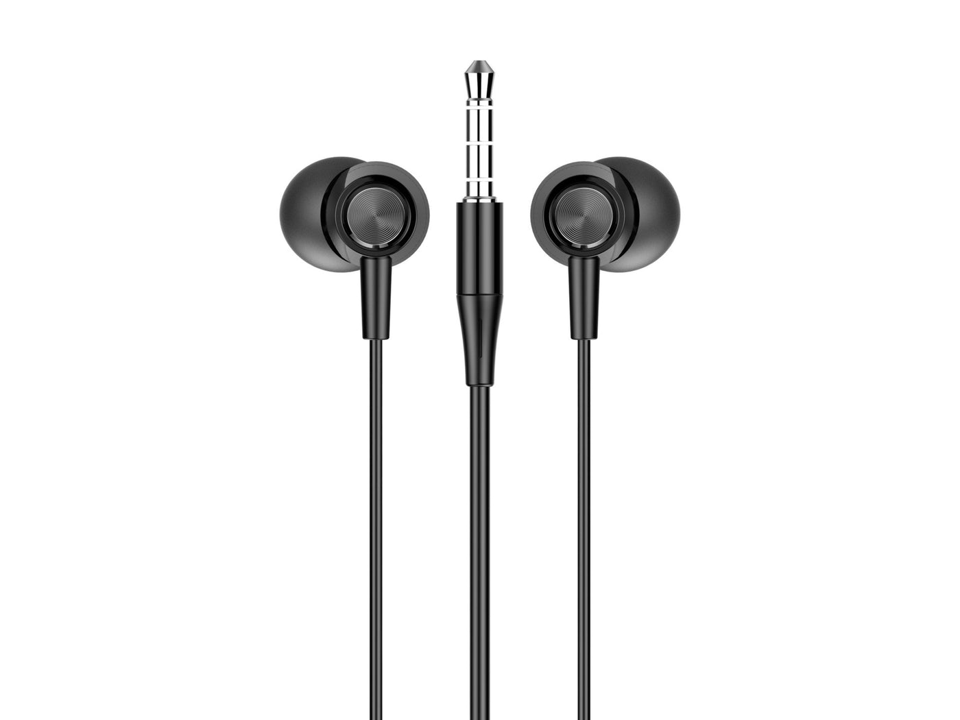 Fekete Techancy TD8025 vezetékes fülhallgató mikrofonnal