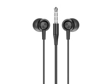 Fekete Techancy TD8025 vezetékes fülhallgató mikrofonnal