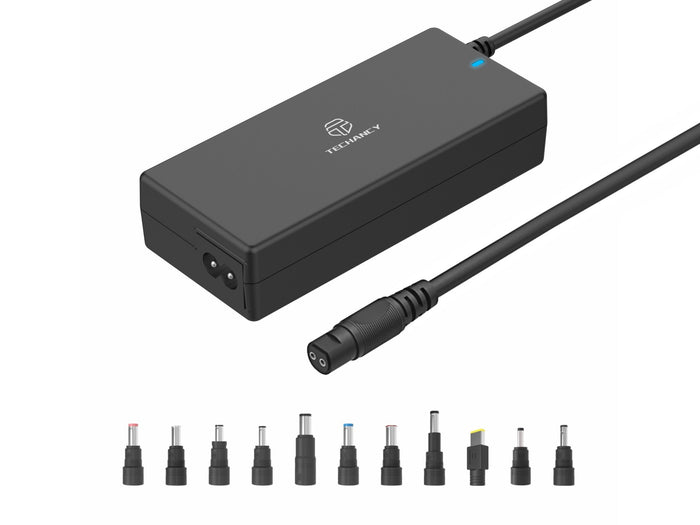 Fekete Techancy univerzális laptop töltő 120 W