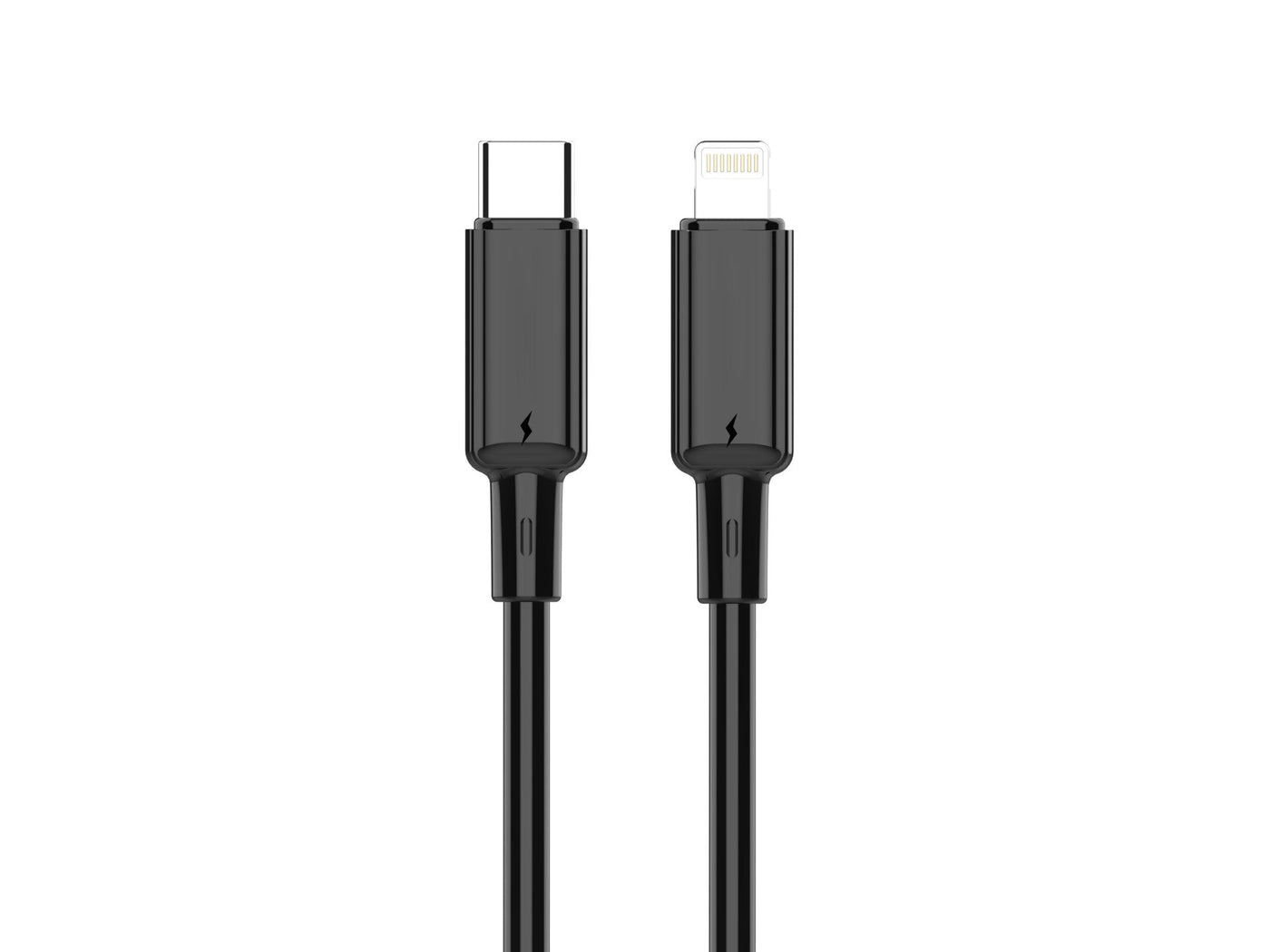 Fekete Techancy USB-C–Lightning kábel