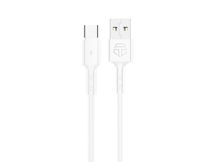 Fehér Techancy USB-A–USB-C kábel