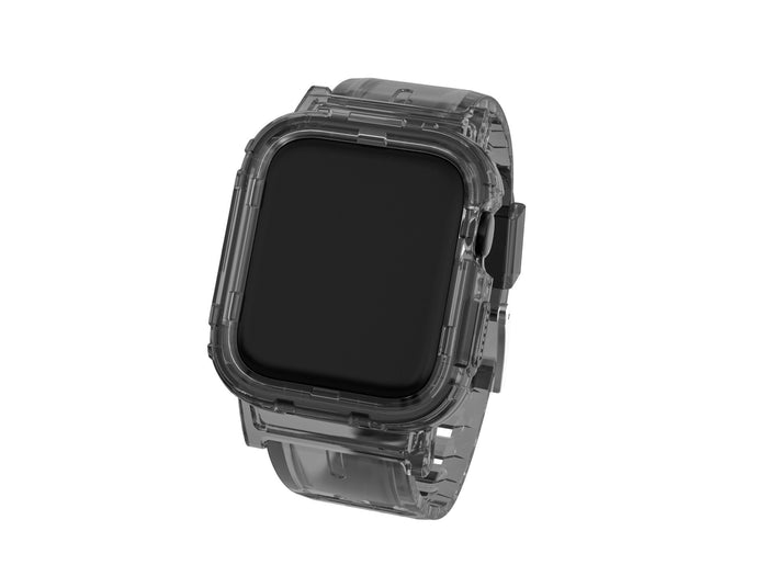 Fekete Techancy szilikon óraszíj Apple Watchhoz