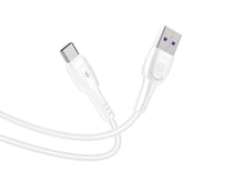 Fehér Techancy USB-A – USB-C kábel