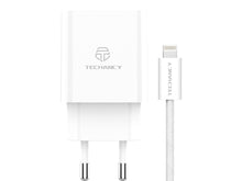 Fehér Techancy TA2822 USB-A és USB-C fali töltő