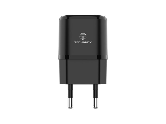 Fekete Techancy USB-C PD hálózati töltő