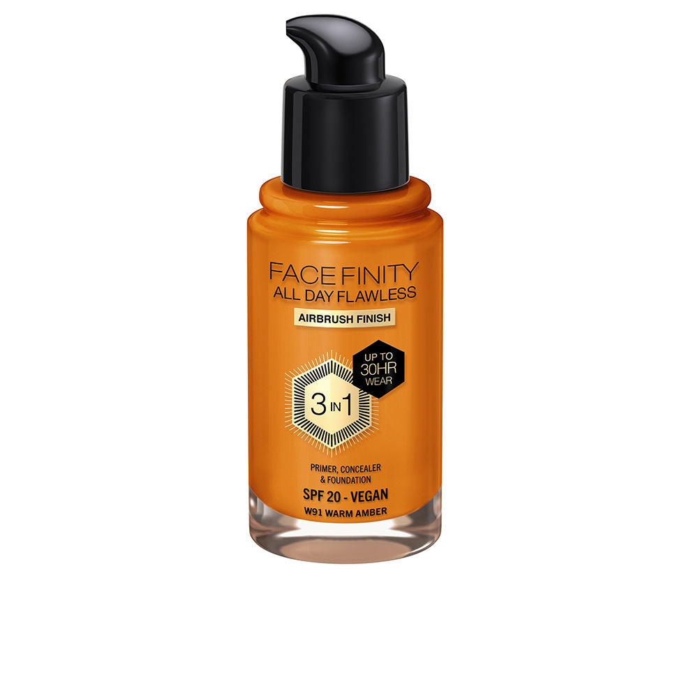 Max Factor Facefinity 3 az 1-ben alapozó W91 Warm Amber 30 ml