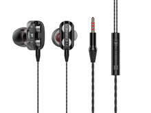 Fekete Techancy TD8050 vezetékes in-ear fülhallgató mikrofonnal