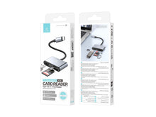 Szürke Techancy USB-C 3 az 1-ben kártyaolvasó