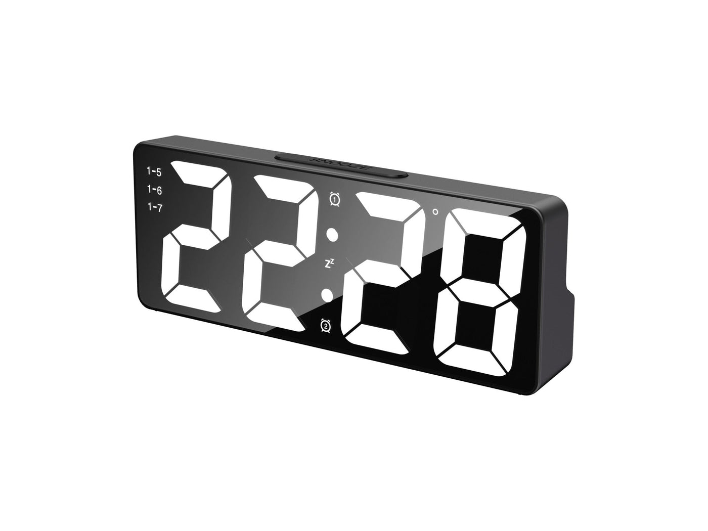 Fekete Techancy MC1500 LED ébresztőóra