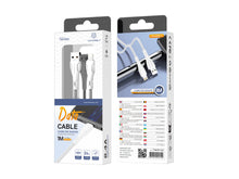 Fehér Techancy fonott USB-A–Lightning kábel