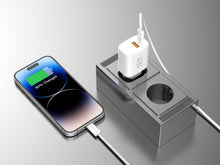 Fehér Techancy TA2820 USB-A és USB-C fali töltő kábellel