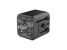 Fekete Techancy MB2502 univerzális utazóadapter