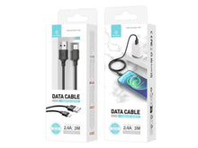 Fekete Techancy USB-A–Lightning töltőkábel