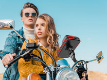 Fekete-piros Techancy vízálló motoros telefontartó tükörre