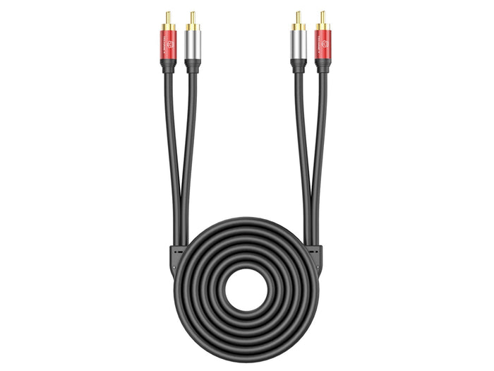 Fekete Techancy 2RCA–2RCA audiokábel