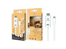 Fekete Techancy USB-C–HDMI kábel 1,8 m