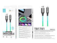 Techancy USB-C–Lightning kábel RGB világítással