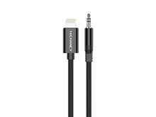 Techancy Cabo Audio Digital KQ2604 8-Pin para 3.5mm, 1M, Trancado, Compativel com Telemovel, Carro e Auscultadores, Preto-1