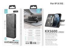 Fekete Techancy KX5600 flip tok iPhone X/XS készülékhez