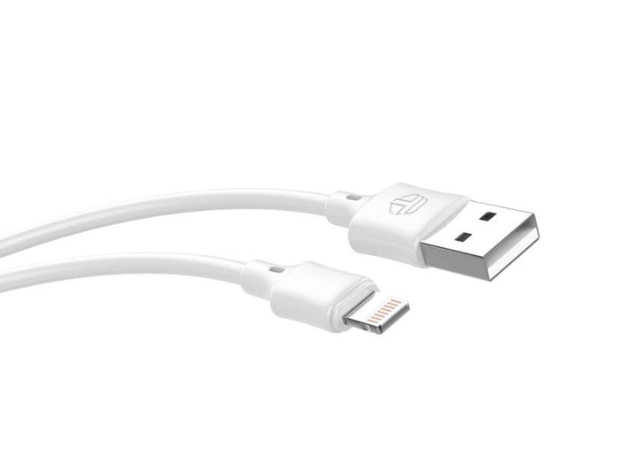 Fehér Techancy USB-A–Lightning kábel 2 m hosszban