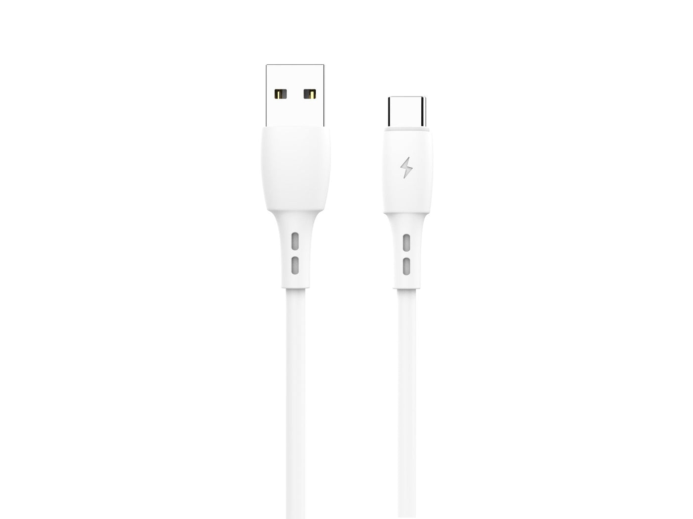 Fehér Techancy USB-A – USB-C adatkábel