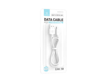 Fehér Techancy USB-A–Micro USB kábel