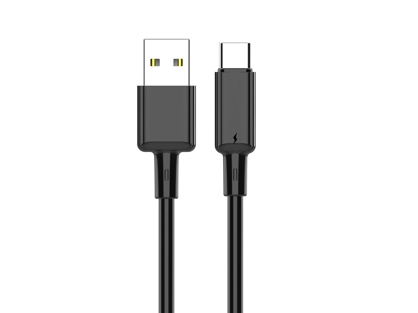 Fekete Techancy USB-A–USB-C kábel