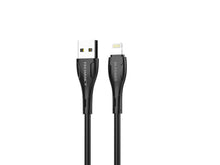 Fekete Techancy USB-A–Lightning adatkábel