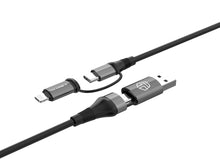 Fekete Techancy TB1740 4 az 1-ben USB adat- és töltőkábel