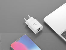 Fehér Techancy TA2772 USB fali töltő két porttal