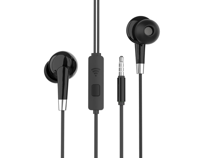 Fekete Techancy TD8056 vezetékes fülhallgató