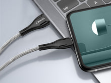 Fekete Techancy USB-A–Lightning adatkábel