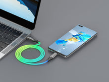 Fekete Techancy TB1799 USB-C adatkábel RGB világítással