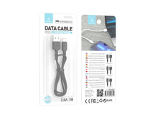 Fekete Techancy USB-A–Lightning kábel