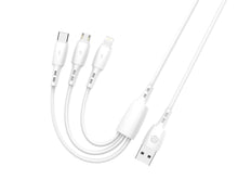 Techancy 3 az 1-ben töltőkábel USB-C, Micro USB és Lightning csatlakozóval