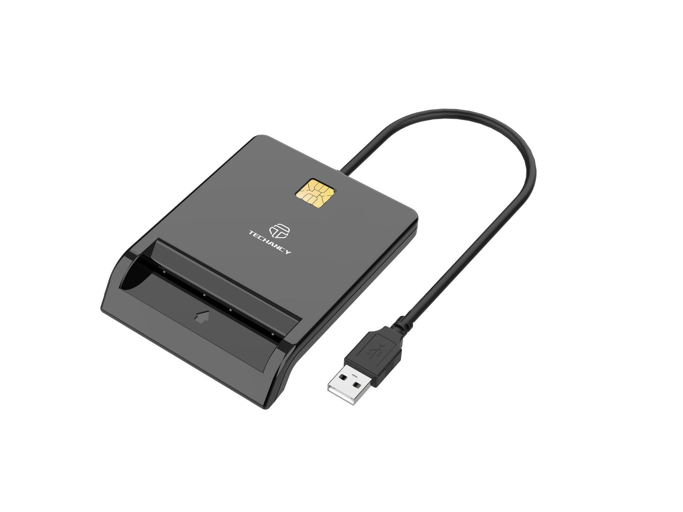 Fekete Techancy USB 2.0 intelligenskártya-olvasó