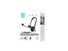 Fekete Techancy TH5232 egyoldalas vezetékes headset mikrofonnal