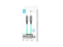 Fekete Techancy TB1799 USB-C adatkábel RGB világítással