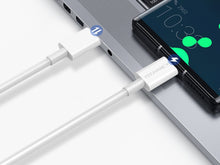 Fehér Techancy USB-C–USB-C adat- és töltőkábel