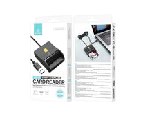 Fekete Techancy MI0631 USB intelligenskártya-olvasó