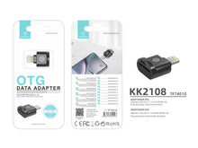 Fekete Techancy KK2108 Micro SD kártyaolvasó Lightning csatlakozóval