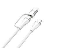 Fehér Techancy 2 az 1-ben USB-C töltőkábel
