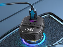 Fekete Techancy TE0871 Bluetooth FM-transzmitter autóba