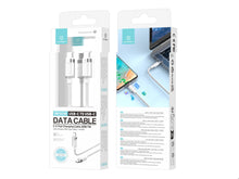 Fehér Techancy USB-C–USB-C adatkábel