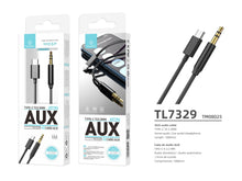 Fekete Techancy USB-C–3,5 mm audio kábel