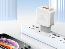 Fehér Techancy dupla USB-A fali töltő Lightning kábellel