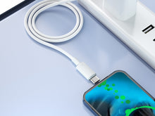 Fehér Techancy USB-C–USB-C gyorstöltő kábel