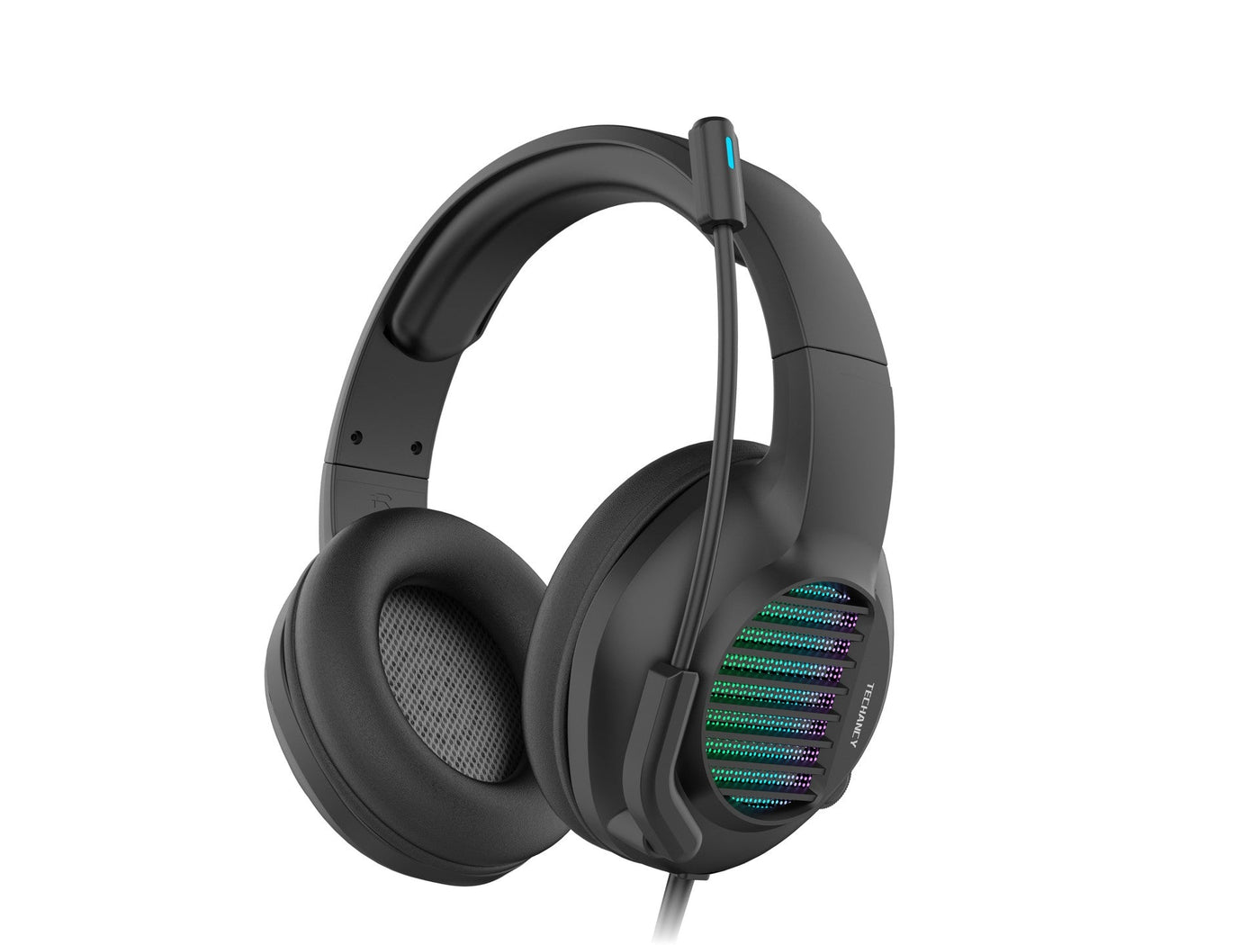 Fekete Techancy TH5231 gamer headset mikrofonnal